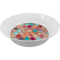 Glitter Moroccan Watercolor Melamine Bowl - 12 oz