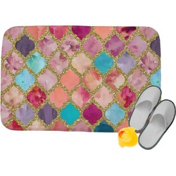 Glitter Moroccan Watercolor Memory Foam Bath Mat - 24"x17"