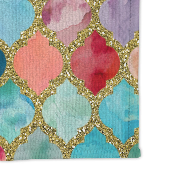 Glitter Moroccan Watercolor Microfiber Dish Rag - DETAIL