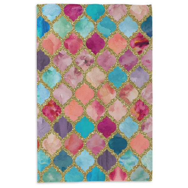 Glitter Moroccan Watercolor Microfiber Dish Towel - APPROVAL