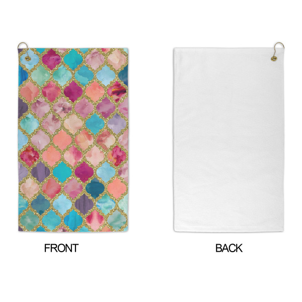 Glitter Moroccan Watercolor Microfiber Golf Towels - APPROVAL