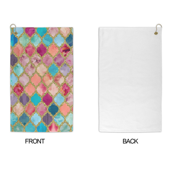 Glitter Moroccan Watercolor Microfiber Golf Towels - APPROVAL