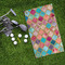 Glitter Moroccan Watercolor Microfiber Golf Towels - LIFESTYLE