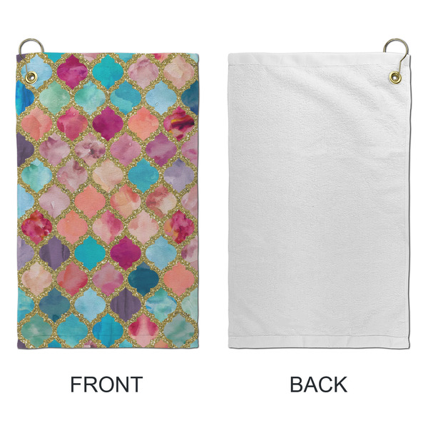 Glitter Moroccan Watercolor Microfiber Golf Towels - Small - APPROVAL