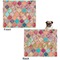 Glitter Moroccan Watercolor Microfleece Dog Blanket - Large- Front & Back