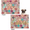 Glitter Moroccan Watercolor Microfleece Dog Blanket - Regular - Front & Back