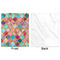 Glitter Moroccan Watercolor Minky Blanket - 50"x60" - Single Sided - Front & Back