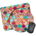 Glitter Moroccan Watercolor Mouse Pad