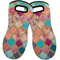 Glitter Moroccan Watercolor Neoprene Oven Mitts - Set of 2