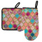 Glitter Moroccan Watercolor Left Oven Mitt & Pot Holder Set