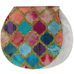 Glitter Moroccan Watercolor Burp Pad - Velour