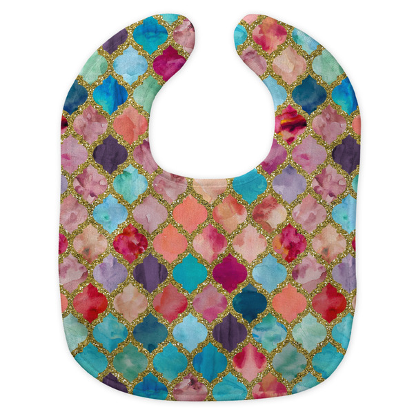 Glitter Moroccan Watercolor New Bib Flat Approval