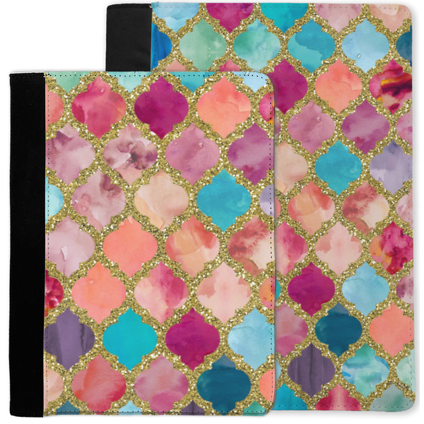 Glitter Moroccan Watercolor Notebook Padfolio - MAIN