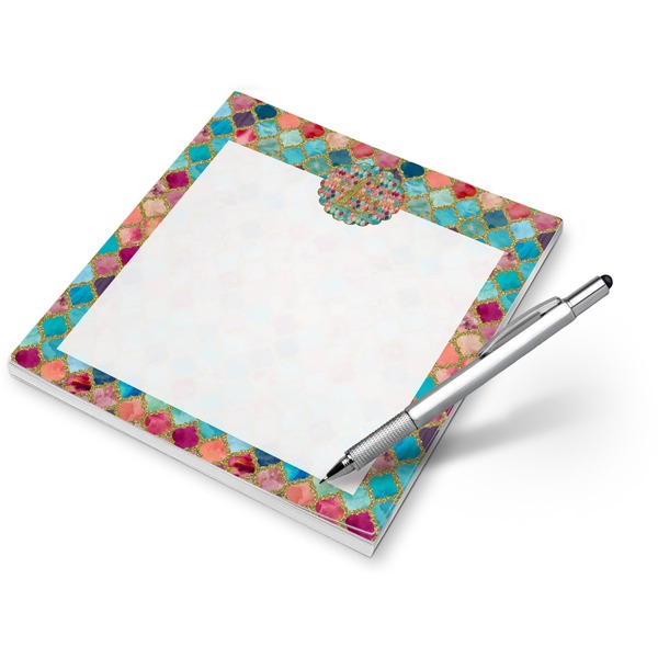 Custom Glitter Moroccan Watercolor Notepad