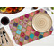 Glitter Moroccan Watercolor Octagon Placemat - Single front (LIFESTYLE) Flatlay