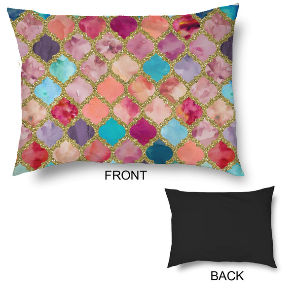 Glitter Moroccan Watercolor Outdoor Dog Beds - Large - APPROVAL