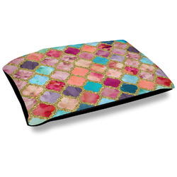 Glitter Moroccan Watercolor Outdoor Dog Bed - Large