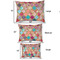 Glitter Moroccan Watercolor Outdoor Dog Beds - SIZE CHART