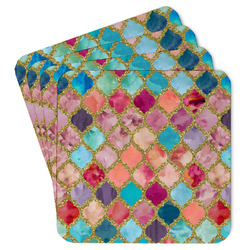 Glitter Moroccan Watercolor Paper Coasters