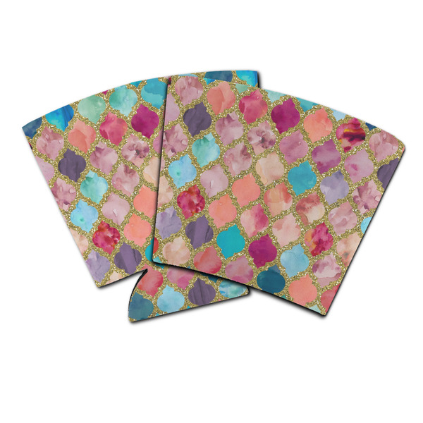 Custom Glitter Moroccan Watercolor Party Cup Sleeve