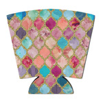 Glitter Moroccan Watercolor Party Cup Sleeve - with Bottom