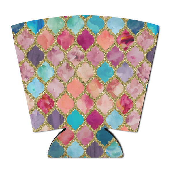 Custom Glitter Moroccan Watercolor Party Cup Sleeve - with Bottom