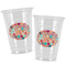 Glitter Moroccan Watercolor Party Cups - 16oz - Alt View