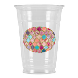 Glitter Moroccan Watercolor Party Cups - 16oz