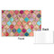 Glitter Moroccan Watercolor Disposable Paper Placemat - Front & Back