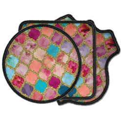 Glitter Moroccan Watercolor Iron on Patches