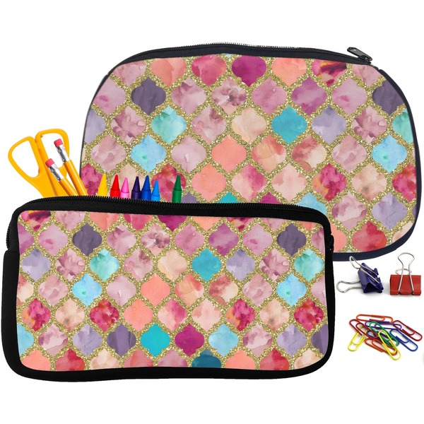 Glitter Moroccan Watercolor Pencil / School Supplies Bags Small and Medium