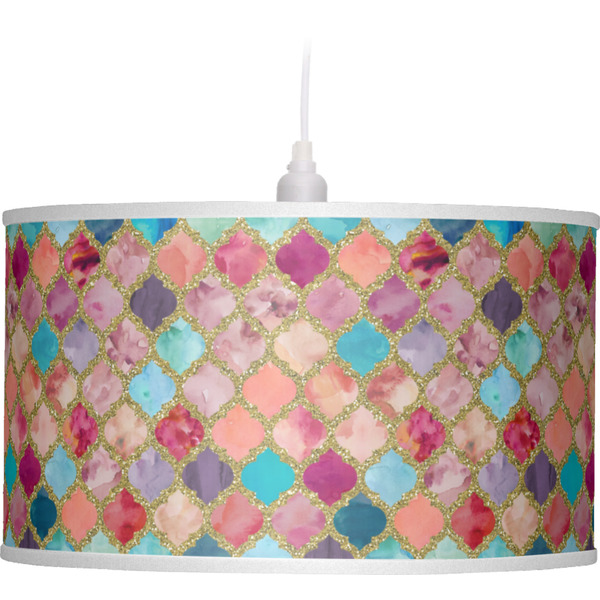 Glitter Moroccan Watercolor Pendant Lamp Shade