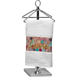 Glitter Moroccan Watercolor Cotton Finger Tip Towel