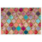 Glitter Moroccan Watercolor Laminated Placemat