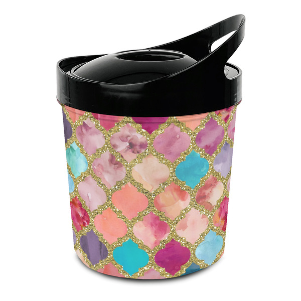 Custom Glitter Moroccan Watercolor Plastic Ice Bucket