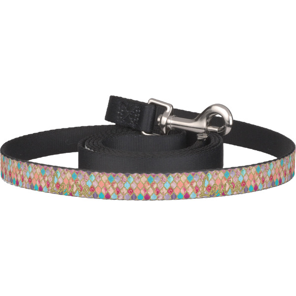 Custom Glitter Moroccan Watercolor Dog Leash