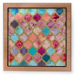 Glitter Moroccan Watercolor Pet Urn