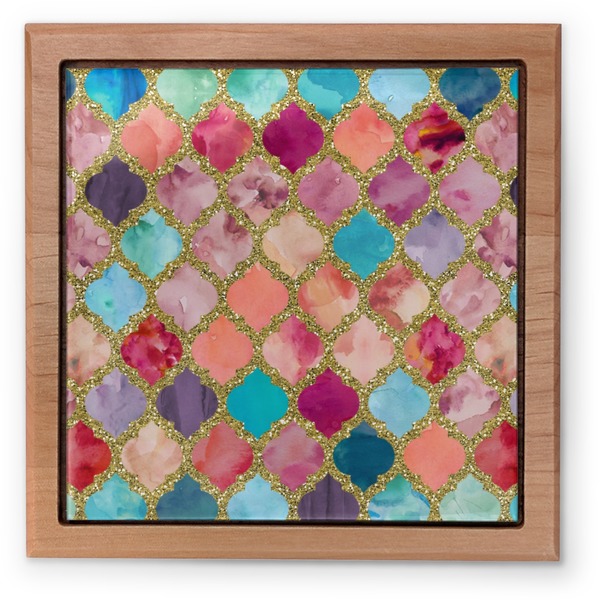 Glitter Moroccan Watercolor Pet Urn - Apvl