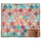 Glitter Moroccan Watercolor Outdoor Picnic Blanket