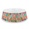 Glitter Moroccan Watercolor Plastic Dog Bowl - Medium