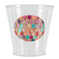 Glitter Moroccan Watercolor Plastic Shot Glass