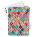 Glitter Moroccan Watercolor Playing Cards