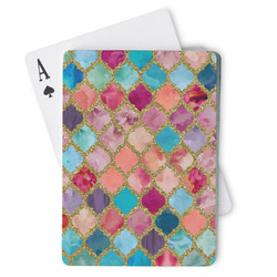 Glitter Moroccan Watercolor Playing Cards