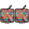 Glitter Moroccan Watercolor Pot Holders - Set of 2 APPROVAL