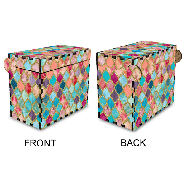 Glitter Moroccan Watercolor Recipe Box - Full Color - Approval