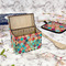 Glitter Moroccan Watercolor Recipe Box - Full Color - In Context