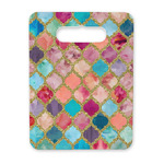 Glitter Moroccan Watercolor Rectangular Trivet with Handle