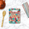 Glitter Moroccan Watercolor Rectangle Trivet with Handle - LIFESTYLE
