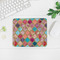 Glitter Moroccan Watercolor Rectangular Mouse Pad - LIFESTYLE 2