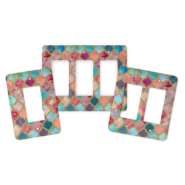 Glitter Moroccan Watercolor Rocker Light Switch Covers - Parent - ALL VARIATIONS